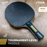 STIGA Alpha Ping Pong Paddle – 5-ply Extra Light Blade – 2mm Premium Sponge – Italian Concave Handle for Masterful Grip – Performance Table Tennis Racket for Competitive Play