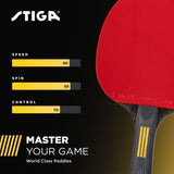 STIGA Alpha Ping Pong Paddle – 5-ply Extra Light Blade – 2mm Premium Sponge – Italian Concave Handle for Masterful Grip – Performance Table Tennis Racket for Competitive Play