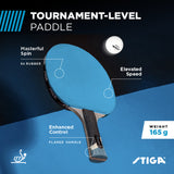 STIGA Pro Carbon Performance Ping Pong Paddle | 7-ply extra light carbon fiber blade | 2mm premium sponge | Concave Pro handle for exceptional grip | Professional table tennis racket for tournament-level play