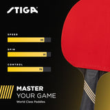 STIGA Bullet Ping Pong Paddle – 5-ply Extra Light Blade – 2mm Premium Sponge – Italian Concave Handle for Masterful Grip – Performance Table Tennis Racket for Competitive Play