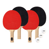 STIGA Classic Table Tennis Set (4-Player Set) - Perfect for Beginners - 5-ply Blade - Short Pips Rubber