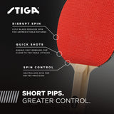 STIGA Classic Table Tennis Set (4-Player Set) - Perfect for Beginners - 5-ply Blade - Short Pips Rubber