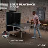 STIGA Evolution 15mm Indoor Table Tennis Table 95% Preassembled Out of the Box with Easy Attach and Remove Net