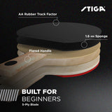 STIGA Ghost Ping Pong Paddle - USATT Approved - 5-ply Blade - Smooth Inverted Rubber - Perfect for Improving Control
