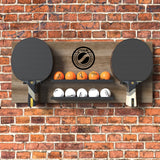 STIGA Ping Pong Paddles and Balls Wall Storage Rack - Stores 6 Table Tennis Paddles and 6 Ping Pong Balls - Easy Setup on Any Flat Surface