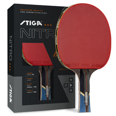 STIGA Nitro Performance Ping Pong Paddle - 6-ply Light Blade - 2mm Premium Sponge - Anatomic Italian Composite Handle for Exceptional Grip - Performance Table Tennis Racket for Serious Play