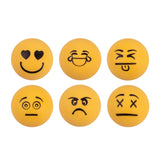 STIGA 1-Star Emoji Ping Pong Balls - 6pk Table Tennis Balls with Popular Emoji Designs - Perfect for Family Fun