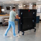 Premium Compact - tournament table tennis table in storage position