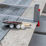 STIGA Retractable Anywhere Ping Pong Net Set - Easily Clamp to Any Surface - Regulation Size - Includes 2 Ping Pong Paddles, 3 1-Star Balls, and Mesh Storage Bag.