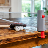 STIGA Retractable Anywhere Ping Pong Net Set - Easily Clamp to Any Surface - Regulation Size - Includes 2 Ping Pong Paddles, 3 1-Star Balls, and Mesh Storage Bag.