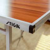 STIGA Space Saver Table Tennis Table - Woodgrain - Quick, Easy Storage - Separate Table Halves - No Assembly Required - Regulation Quality