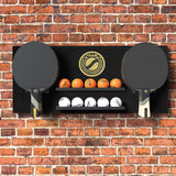 STIGA Ping Pong Paddles and Balls Wall Storage Rack - Stores 6 Table Tennis Paddles and 6 Ping Pong Balls - Easy Setup on Any Flat Surface