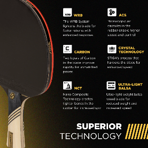 SUPERIOR TECHNOLOGY – This racket unites STIGA's Crystal and WRB Technologies for a hardened, light blade with faster returns, more power, and extra sensitivity of touch._5