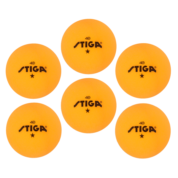 STIGA 1-Star Orange Table Tennis Balls (6 Pack)_1