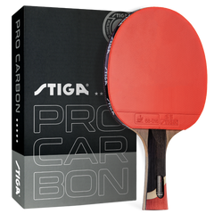 STIGA Pro Carbon Performance Ping Pong Paddle - 7-ply Extra Light Carbon Fiber Blade - 2mm Premium Sponge - Concave Pro Handle for Exceptional Grip - Tournament-level Play_1
