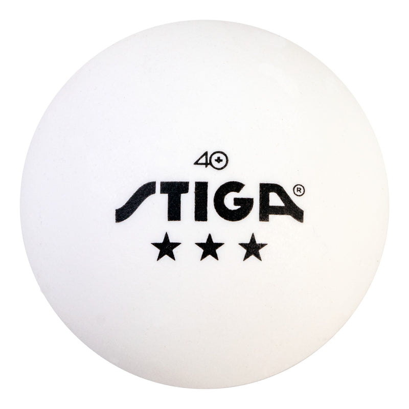 STIGA Tournament-Quality White 3-Star Ping Pong Balls – Official Size and 40mm Weight – Ultimate Durability and High-Performance Table Tennis Balls - For Indoor/Outdoor Ping Pong Tables