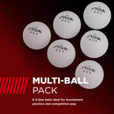 STIGA Tournament-Quality White 3-Star Ping Pong Balls – Official Size and 40mm Weight – Ultimate Durability and High-Performance Table Tennis Balls - For Indoor/Outdoor Ping Pong Tables