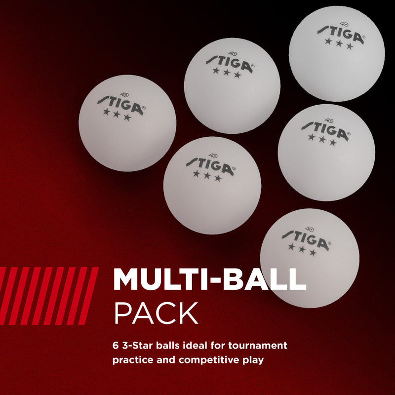 STIGA Tournament-Quality White 3-Star Ping Pong Balls – Official Size and 40mm Weight – Ultimate Durability and High-Performance Table Tennis Balls - For Indoor/Outdoor Ping Pong Tables