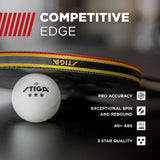 STIGA Tournament-Quality White 3-Star Ping Pong Balls – Official Size and 40mm Weight – Ultimate Durability and High-Performance Table Tennis Balls - For Indoor/Outdoor Ping Pong Tables
