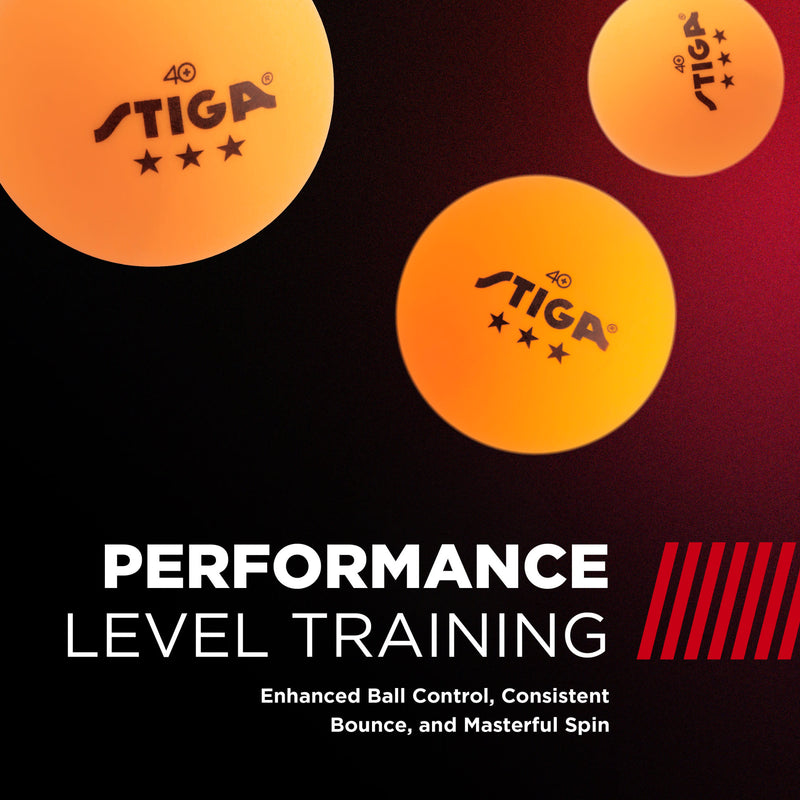STIGA Tournament-Quality Orange 3-Star Ping Pong Balls – Official Size and 40mm Weight – Ultimate Durability and High-Performance Table Tennis Balls - For Indoor/Outdoor Ping Pong Tables