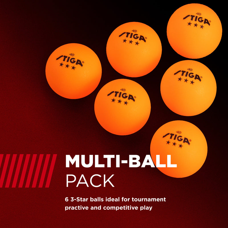 STIGA Tournament-Quality Orange 3-Star Ping Pong Balls – Official Size and 40mm Weight – Ultimate Durability and High-Performance Table Tennis Balls - For Indoor/Outdoor Ping Pong Tables