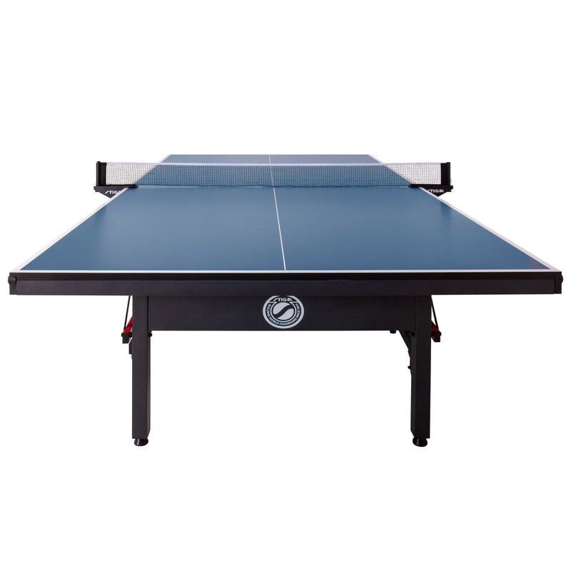 TOURNAMENT-GRADE PERFORMANCE: The Advantage Pro25 is built for the highest level of competition and meets International Table Tennis Federation (ITTF) specifications for tournament play, ensuring an authentic and immersive playing experience at home. 25MM Performance Top featuring a multi-layer roller coat finish and precise silk-screen striping, delivers optimal gameplay experienced at professional tournaments and the Olympics.