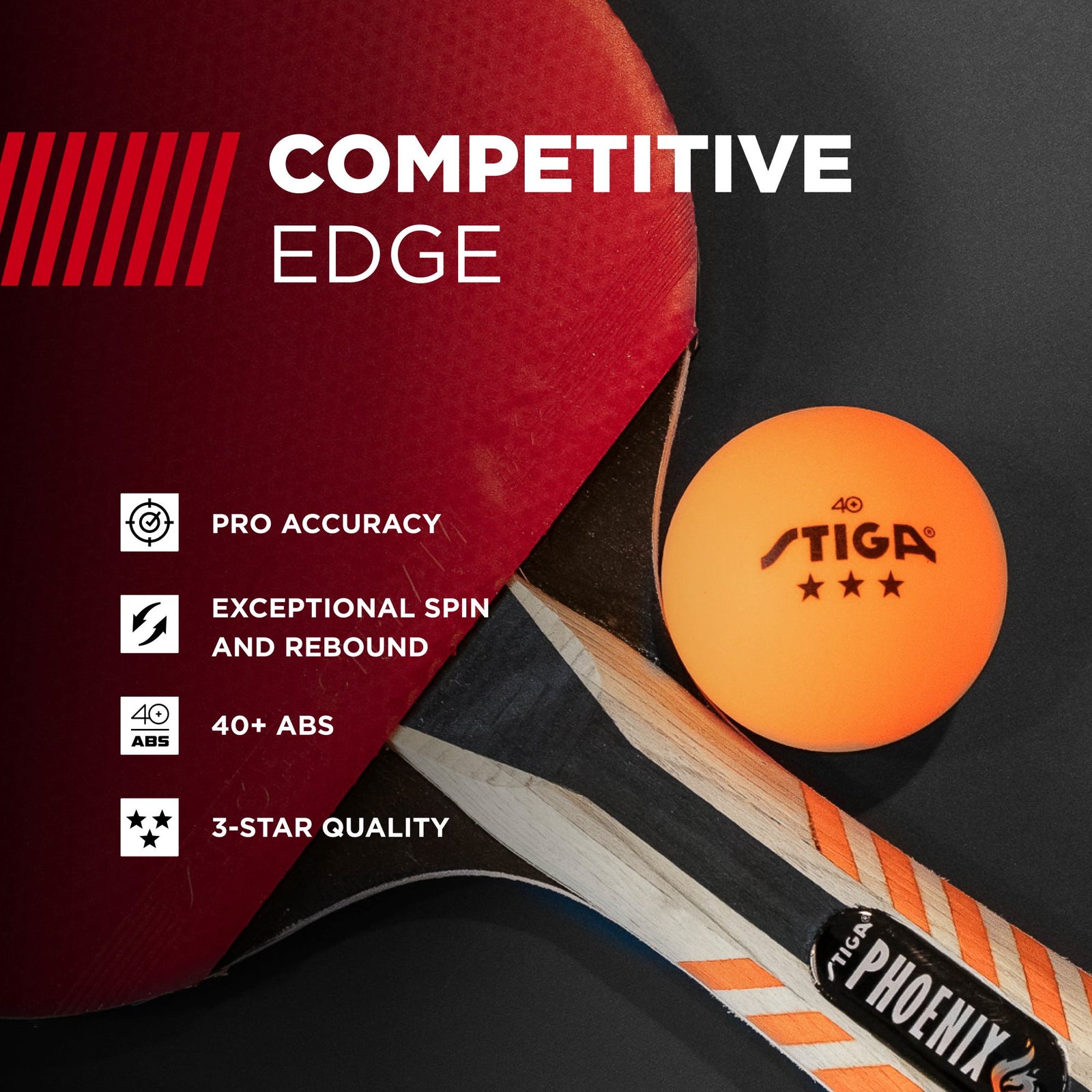 STIGA 24pk 3-Star Ping Pong Balls - USATT Approved Tournament