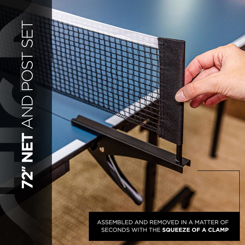 STIGA Advantage Lite Recreational Indoor Table Tennis Table 95% Preassembled Out of Box with Easy Attach and Remove Net