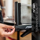 STIGA Advantage Pro Tournament-Quality Indoor Table Tennis Table 95% Preassembled Out of the Box with Professional-Level Net and Post Set