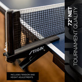 STIGA Advantage Competition-Ready Indoor Table Tennis Table 95% Preassembled Out of the Box with Easy Attach and Remove Net