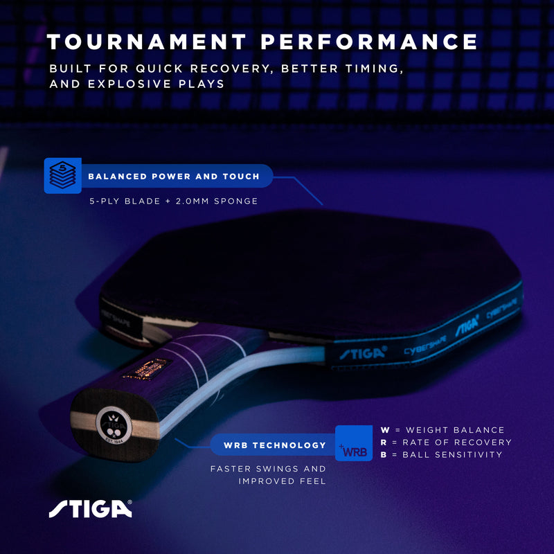 STIGA Cybershape Eclipse Ping Pong Paddle – Professional