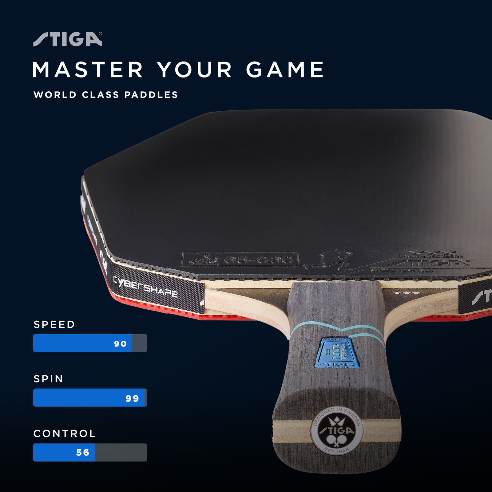 STIGA Cybershape Future Racket - Optimized Hitting Surface