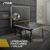 STIGA Edge Table Tennis Table - Quality 15mm Ping Pong Table - Compact Storage - Reduced Assembly Time
