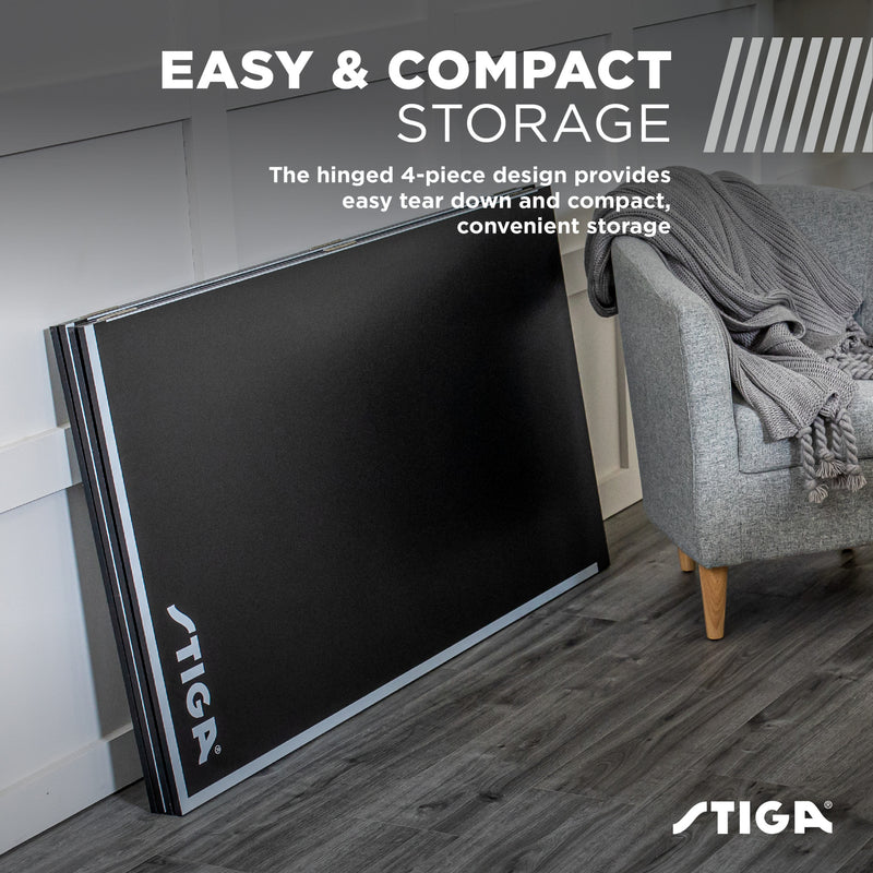 STIGA 4-Piece Table Tennis Conversion Top, Grey - Transform Your Pool Table into A Table Tennis Table