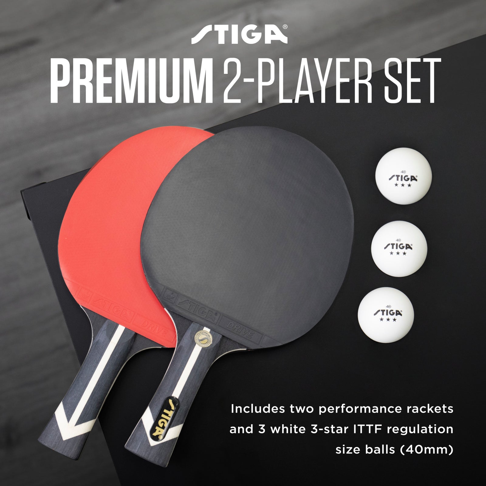STIGA Premium 2-Player Set - Built for Competition - Advanced 