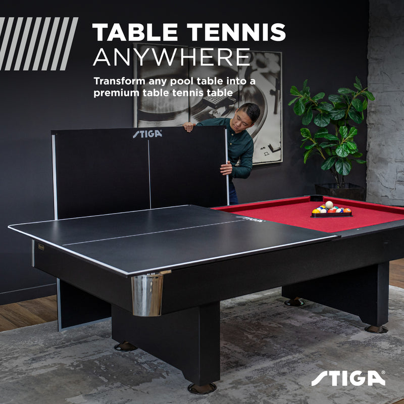 STIGA Premium Table Tennis Conversion Top - Transform Your Pool Table into A Table Tennis Table