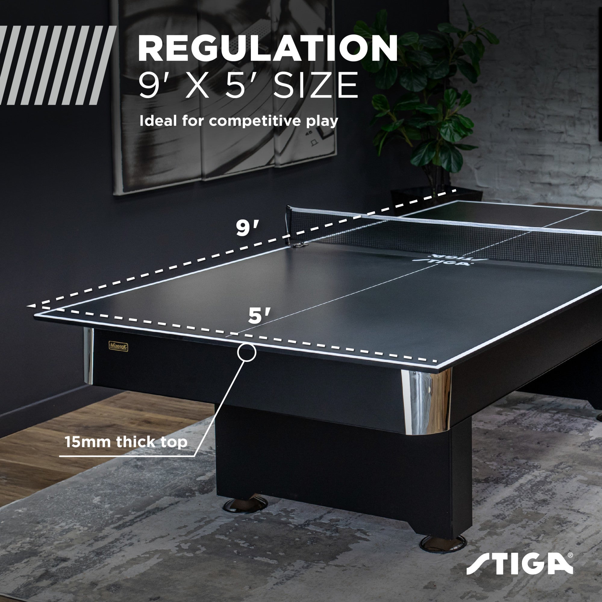 STIGA Premium Table Tennis Conversion Top - Transform Your Pool Table ...