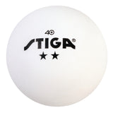 STIGA 2-Star White Table Tennis Balls (6-Pack)