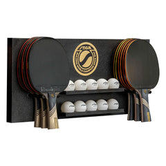STIGA Ping Pong Paddles and Balls Wall Storage Rack - Stores 6 Table Tennis Paddles and 6 Ping Pong Balls - Easy Setup on Any Flat Surface