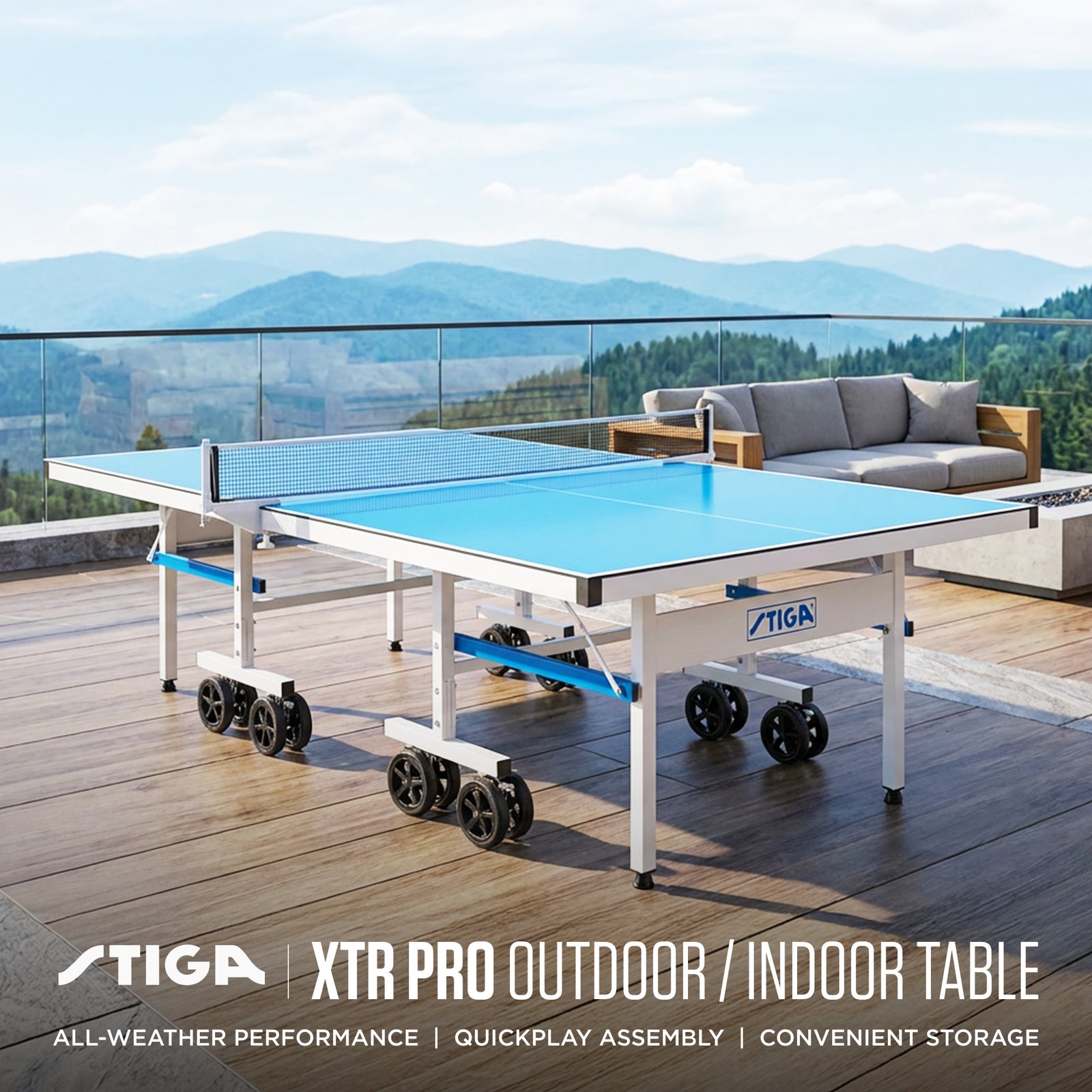 STIGA XTR PRO Outdoor Table Tennis Table – All-Weather Waterproof