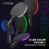 STIGA Prism LED Ping Pong Paddle - 5 LED Color Cycles - Red, Blue, Green, Purple, and White - Color Gradient Mode - Includes 3 Glow-in-the-Dark Balls - 1.5mm Sponge with Smooth Pips - Silicone Grip_3