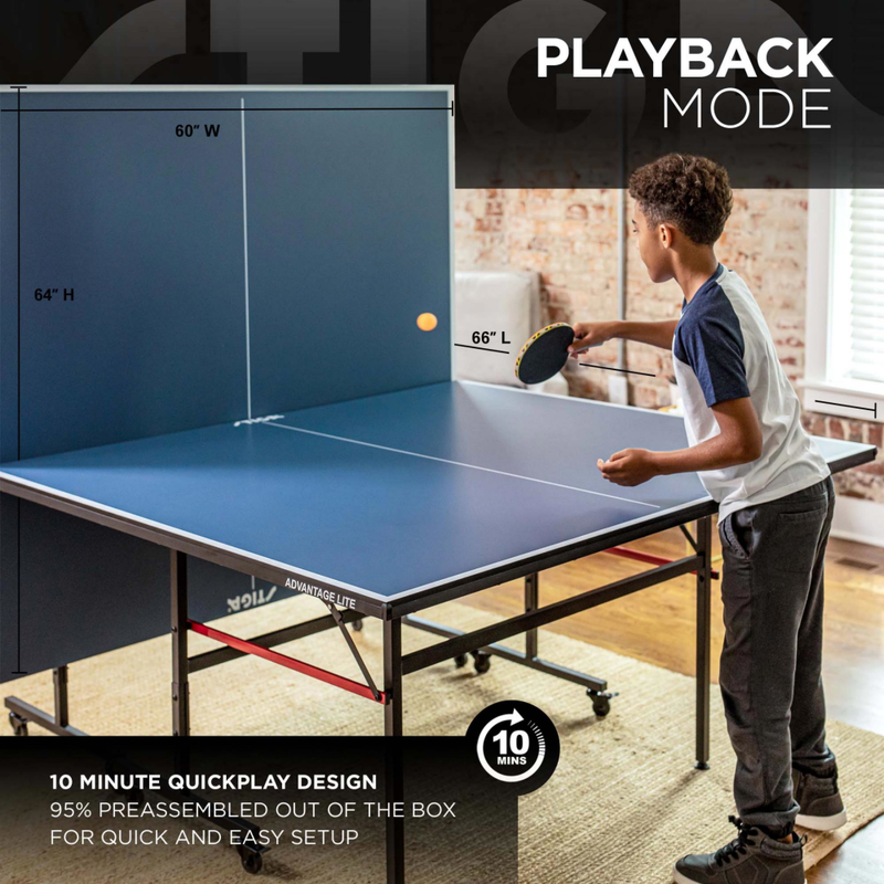 STIGA Advantage Lite Recreational Indoor Table Tennis Table 95% Preassembled Out of Box with Easy Attach and Remove Net_3