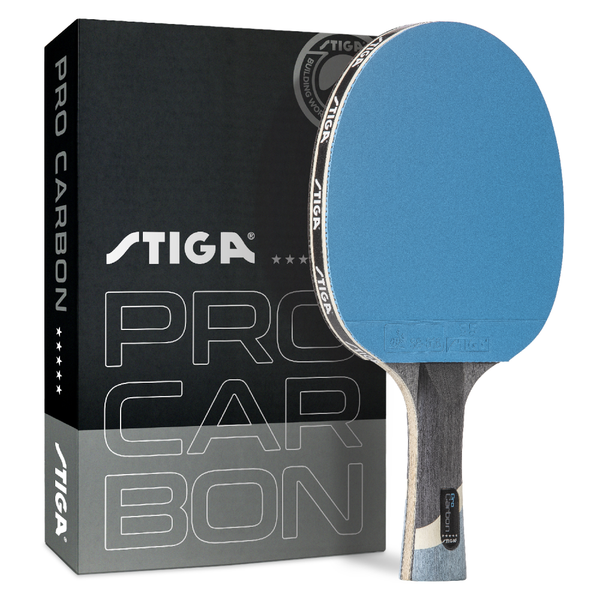 STIGA Pro Carbon Performance Ping Pong Paddle | 7-ply extra light carbon fiber blade | 2mm premium sponge | Concave Pro handle for exceptional grip | Professional table tennis racket for tournament-level play_1