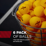 STIGA 1-Star Orange Table Tennis Balls (6 Pack)_3