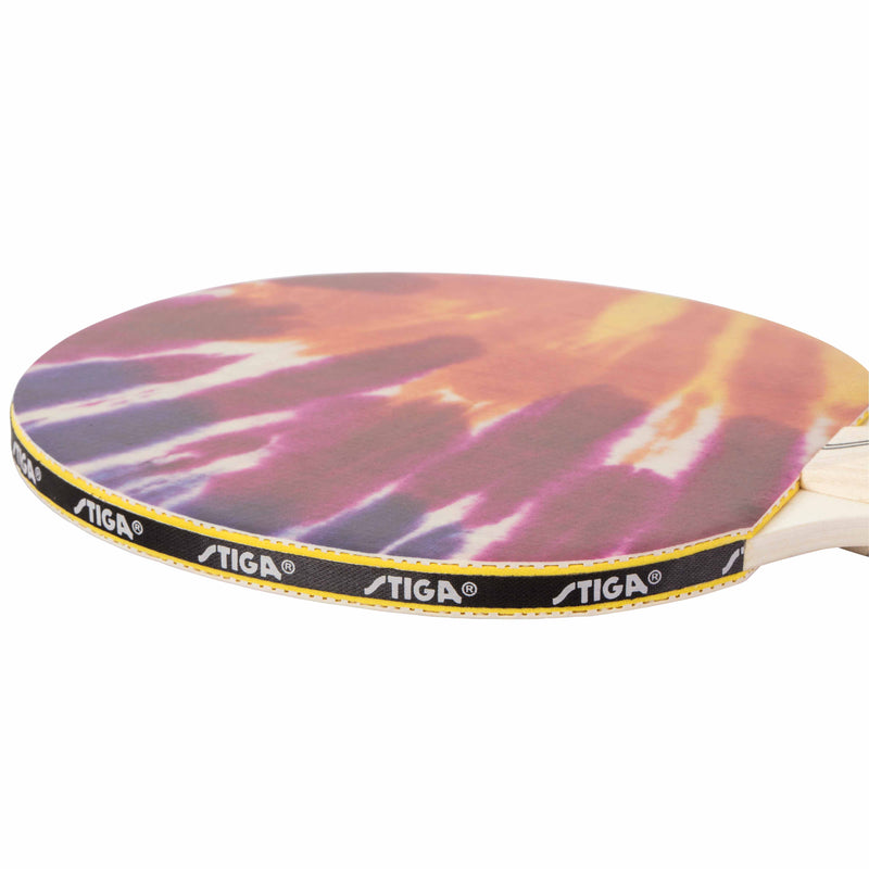 Features high-resolution printed rubber table tennis racket