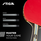 LIGHTWEIGHT DESIGN – The 5-ply, ultra light-weight balsa blade and Concave Italian Composite handle offer an even balance of speed, spin, and control._5